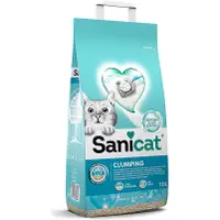 在飛比找蝦皮購物優惠-Sanicat 結塊白砂氣味控制 8L 衛生沙 - 結塊和抗