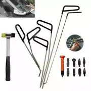 6/17Pcs Car Dent Repair Hook Stainless Steel Push Rods Car Body Dent Removal Kit
