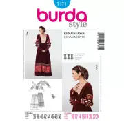 Burda 7171 Italian Renaissance Juliette Dress Costume Sewing Pattern Size 10-24