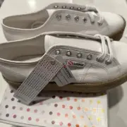 Superga Womens 2790 Rope Sneaker Chunky Lace up Shoes White US Size 10 NIB