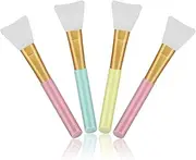 Cuttte Silicone Face Mask Brushes, Flexible and Hairless Moisturizers Applicator Tools, Soft for Mud, Clay, Charcoal Mixed Mask, 4pcs