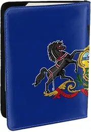[JEJEA] Pennsylvania State Flag Print Travel Organizer Credit Cards Case Passport BookPassport Holder Cover Wallet forTraveling,, Black, One Size