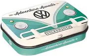 Nostalgic Art VW Bulli Adventure Awaits Novelty Mint Tin Box with Mints 34g