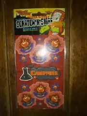 The Stink Factory Scratch and Sniff Stickers unique campfire set of 2 new nip
