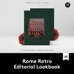 ROME RETRO EDITORIAL LOOKBOOK 極簡攝影作品集畫冊設計INDD模板