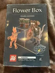ilO 3D Puzzle CAT & MOUSE Flower Box Wooden Automata DIY Age 14+ New