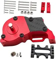 Crawler Transmission Lcg Gearbox Lcg Gearbox Metal RC Model Vehicle Part Lightweight Gear Case for 1/10 Scale RC Crawler Car, red