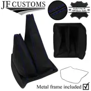 BLUE STITCH TOP-GRAIN LEATHER GEAR BOOT+METAL FRAME FITS NISSAN NAVARA D21 D22 (for: Nissan)