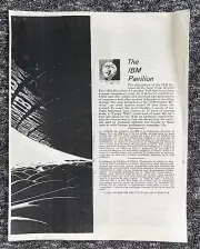 IBM ARCHITECTURE EAMES & SARRINEN 1964 New York World's Fair PHOTOCOPY Article