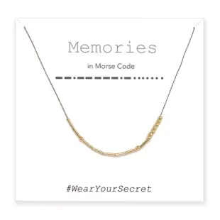 【 beq Pettina 】 紐約時尚品牌 Morse Code 摩斯密碼項鍊 - Memories 記憶 Wear Your Secret