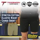 Bisley Mens Cotton Stretch Elastic Waist Work Shorts (BSHC1018) 72-132 RRP$54.95