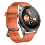 ; GW15 1.22in Color Touch Screen Smart Watch Adjustable Brightness Weather Forecast Multiple Languages HR BP SpO2 Monitor Sports Fitness Bracelet ORANGE COLOR