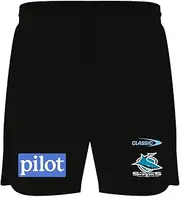 [Classic Sports] NRL 2024 Training Shorts - Cronulla Sharks - Black - Youth - Kids - Classic