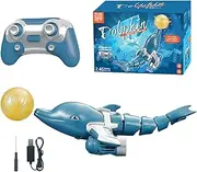 Lueear Remote Control Dolphin Toy - Dolphin Shape Pool Toys - Multi-Directional Control High Simulation Dolphin Ball Rotation Design for Swimming Pool