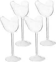 CONGARTENO 4pcs Smoke Cocktail Glasses Leakproof Tumbler Cup Highball Drinkware Set Elegant Glass Cup for Birthday Wedding Party
