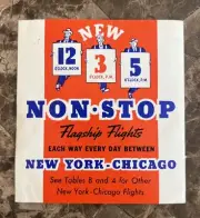 American Airlines New York-Chicago Non-Stop Flagship Flights Luggage Label