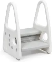 Kids Step Stool, Toddler Step Ladder with Safety Handles & Non-Slip Steps, 2-Tie