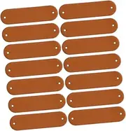 jojofuny 200pcs Faux Leather Handmade Labels for Clothing Stylish Embossed Tags for Jeans Hats and Bags Durable PU Tags for DIY Sewing Projects Minimalist Design