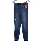 NWT Spanx Small Denim Blue Medium Wash Distressed Skinny Jeans