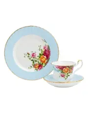 [Royal Albert] Old Country Roses Set 3 Piece in Aqua