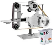 Belt Grinder Sander, 1x30 inch Electric Belt Sander Bench Grinder with Brushless Motor, Desktop Vertical Horizontal Polishing Sander Sharpener, 6000rpm Stepless Speed Adjustable