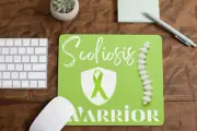 Scoliosis Warrior Mouse Pad for Computer Office Gaming Desk Non-Slip