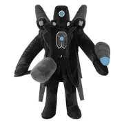 Skibidi Toilet Toy Plush,Speakerman Plush Horror Game Stuffed Plushies Doll Toys Collectible Gifts for Kids Collectors A Black