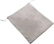 Aestivate 8 Pack Large Velvet Drawstring Pouch, Velvet Bag 8×10 Inch Storage Bag Cosmetics Pouches Dust Bag 8 Pieces (Grey)