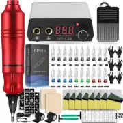 Professional Tattoo Machine Pen Kit Mini Tattoo Power Supply Cartridge Needles