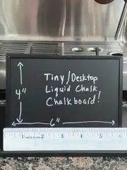 NEW Tabletop Chalkboard Board Sign with Easel Black Frame for use W LIQUID CHALK
