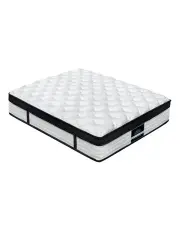 [Giselle Bedding] Double Size Bed Mattress Euro Top Pocket Spring 5 Zone Foam 31cm in White/Black