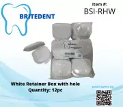White Retainer Box Storage Case Mouthguard Teeth box (12 pcs)