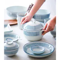 在飛比找ETMall東森購物網優惠-日式和風高溫釉下彩手繪陶瓷餐具米飯碗湯碗面碗飯盤菜盤魚盤湯鍋