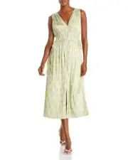 Rebecca Taylor L131711 Green Floral Astera Fleur Mini Bustier MIDI Dress Size S