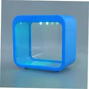 CVUTOVO Compact Mini Aquarium with Light Decorative Fish Tank for Small Fish Jellyfish Betta for Office Desk Home Decoration