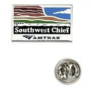Amtrak Collector Edition Southwest Chief Die Struck Nickel Lapel Hat Pin Train