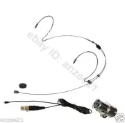 Black Ear Headset Microphone For Shure Wireless Detachable Cable Mini 4Pin Plug