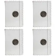4x LVD Leather Writing Notebook Journal Office/School Stationery 15cm WHT Medal