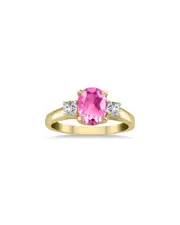 Gem Spark 14K 1.98 ct. tw. Diamond & Pink Topaz Ring