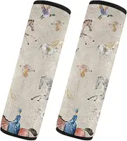 Car Seat Belt Pads 2 Pcs Breathable Car Safety Seat Belt Strap Shoulder Pad Camera Bag Strap Cover Car Accessories for Adults Youth Kids S Victorian Hunt
