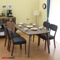 在飛比找momo購物網優惠-【RICHOME】艾曼達餐桌椅組(一桌四椅)