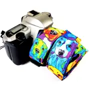 Colorful Dogs Camera Strap -Dog Camera Strap-Double Padded Comfortable Camera