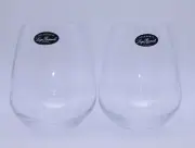 NEW Luigi Bormioli Accademia Atelier Pinot Noir Stemless Wine Glasses - Set of 2
