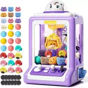 Claw Machine for Kids, Mini Vending Machine with Game Coins & Music, Prize
