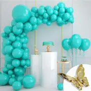 94pc Teal Balloon Garland Kit with Gold Butterflies - 5"/12"/18" Balloon Arch in