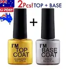 X2 Bottles UV LED Soak off Nail Gel Polish Top and Base Coat Set Base Top Shiny