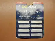 Gold Digest Golf Lead Tape 8 Adjustable Strips Peel & Stick Strips NIP