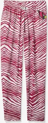 Zubaz Arizona Cardinals NFL Men's Classic Zebra Print Left Hip Team Logo Pant