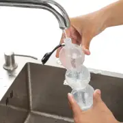 Ice Cube Bar Silicone 4 Ball Maker DIY Whiskey Ice Sphere Mold Large Tray Tool.