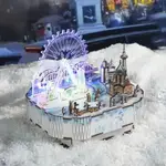 同趣冰雪哈爾濱八音盒手工DIY拼裝音樂盒亮燈生日61兒童節禮物